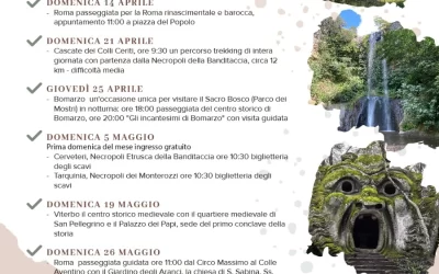Eventi primaverili 2024 in Etruria e a Roma